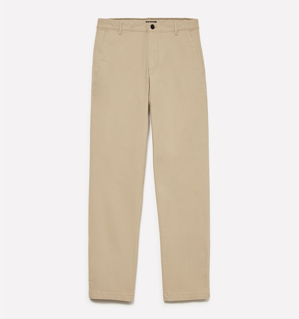 Cream white chinos - men's chino trousers - Beige | Sisley image number 1
